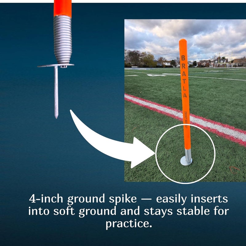 Bratla Cricket Target Stump Wicket for Fielding Bowling Training Practice Metal Spring Loaded Standard Full Size 28 Single - Image 3